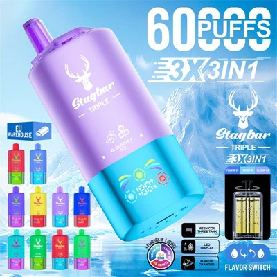 사슴 바 vape 트리플 60k 퍼프 max 퍼프 일회용 vape bar